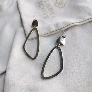 Kendra Scott Kira Silver Drop Earrings w/ dust bag